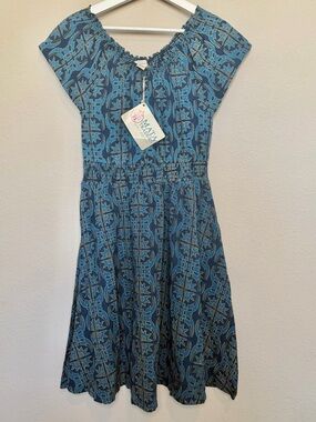 Mata Traders Cap Sleeve Cotton Dress Made in India Boho
